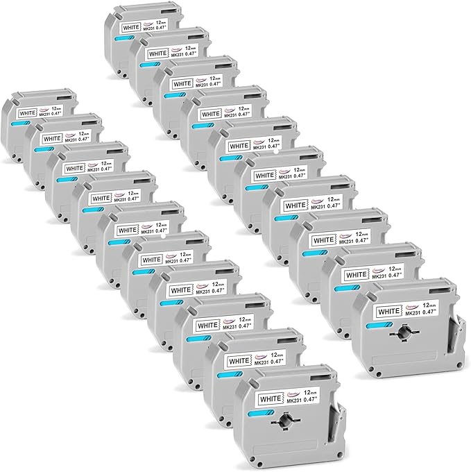 Anycolor 20-Pack M-K231s Label Tape Compatible by Anycolor