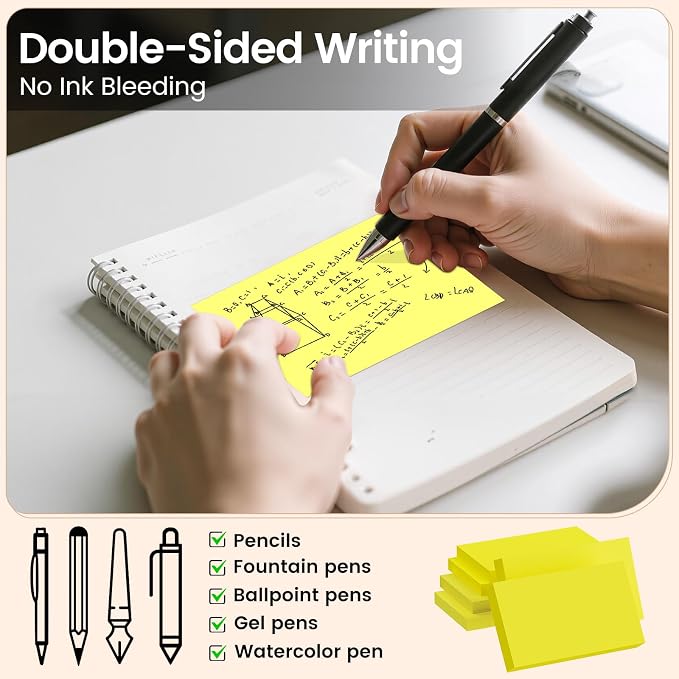 Index Cards 3x5 Inch, Flash Cards, Blank Yellow Note Cards Paper - Image 7