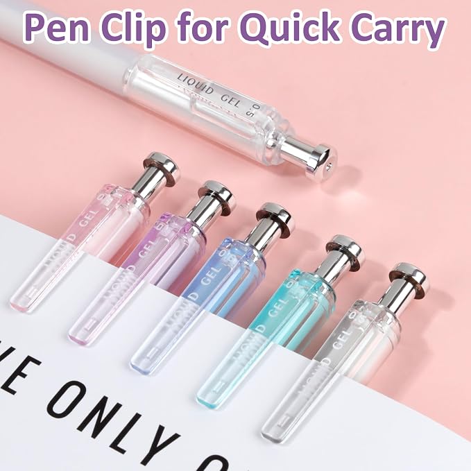 FIOVER 6 Pack 0.5mm Black Gel Pens, Quick Dry Fine Tip Pens - Image 7
