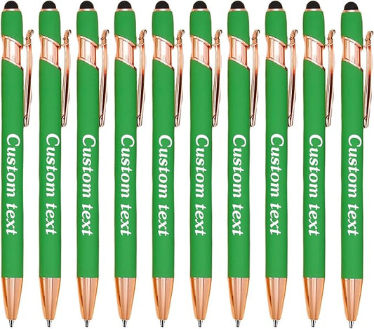 CRME Personalized Pens with Stylus Tip Customized Pens with Name/Logo Soft Grip by Unknown