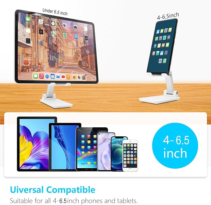 Cell Phone Stand for Desk, Angle & Height Adjustable Phone Holder, | Fully - Image 2