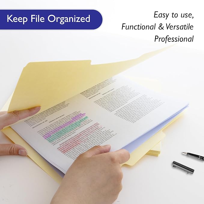 BAZIC Products Manila File Folders, 1/3-Cut Letter Size - Image 4