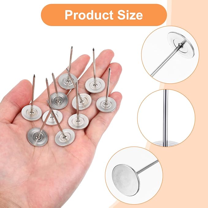 20PCS Long Thumb Tacks, 18mm X 50mm Extra Large Push Pins, Flat Head Furniture - Image 3