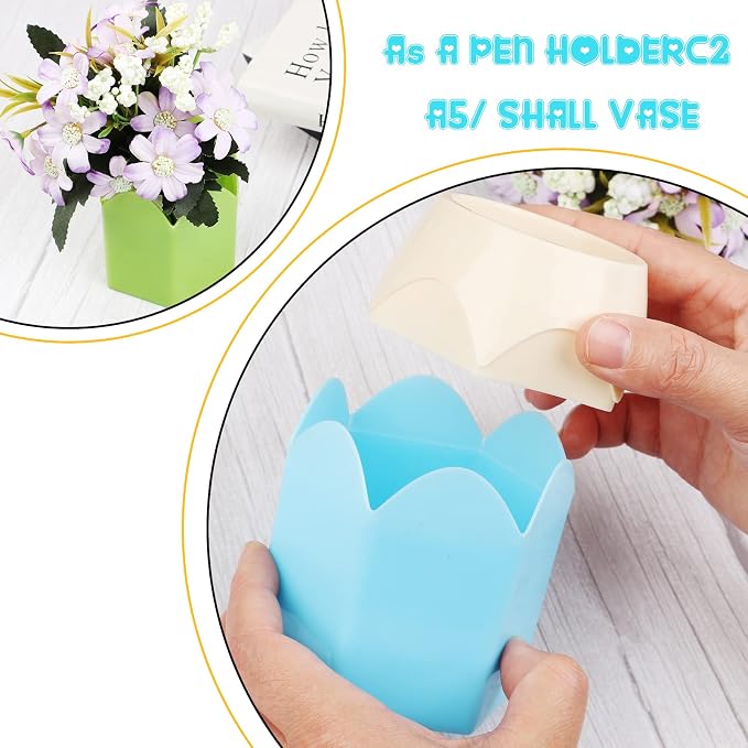 6pcs Pencil Shaped Pen Holders, Cute Desktop Pen Cup & Makeup Brush Container - Image 3
