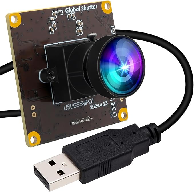 ELP 5MP Global Shutter 50fps USB Fisheye Camera for Computer, Laser Engraver, Live Streaming - 170 Fisheye Lens-DeskLoop Office