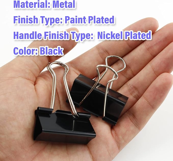 40 Pack Large Binder Clips - Image 4