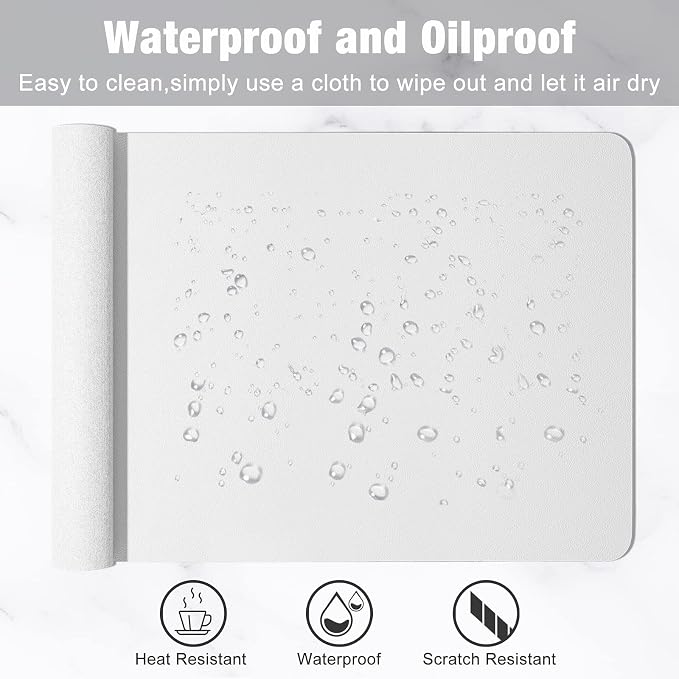 Hsurbtra Desk Pad, XL Extended Mouse Pad, Waterproof Desktop Blotter Protector - Image 5