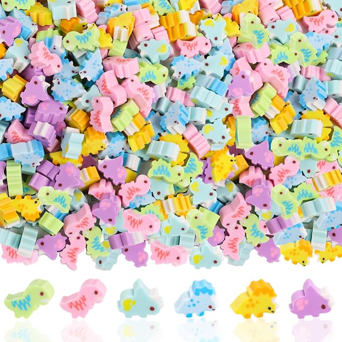 FOIMAS 300pcs Mini Dinosaur Erasers by FOIMAS