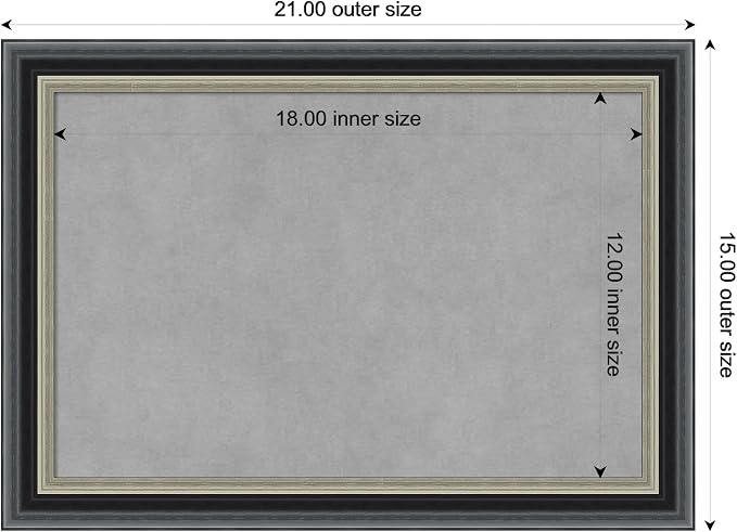 Amanti Art Black Framed Magnetic Board 15x21 Small Vision Board - Image 4