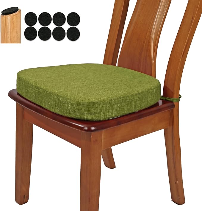 BUYUE Thickened 2.5" Friendly Woven Fabric Dining Chair Cushion, U-Shape High by BUYUE