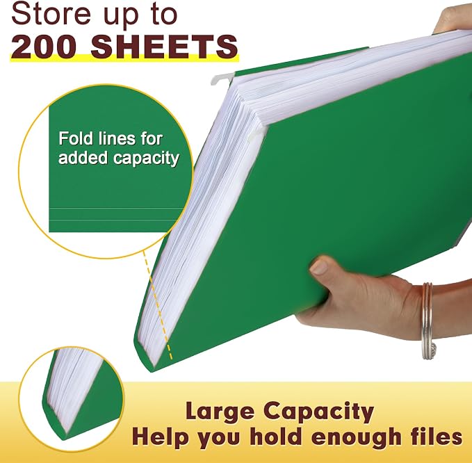 HERKKA Hanging File Folders, 30 Pack Reinforced Letter Size Hanging Folders - Image 6