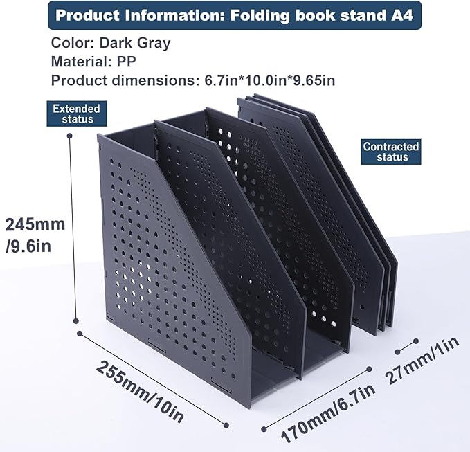 FRETONBA Collapsible Magazine File Holder - Image 7