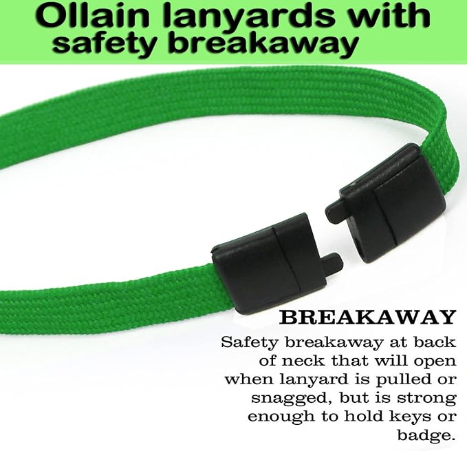 Safety Breakaway Lanyard with J-Hook Flat Lanyards - Image 4