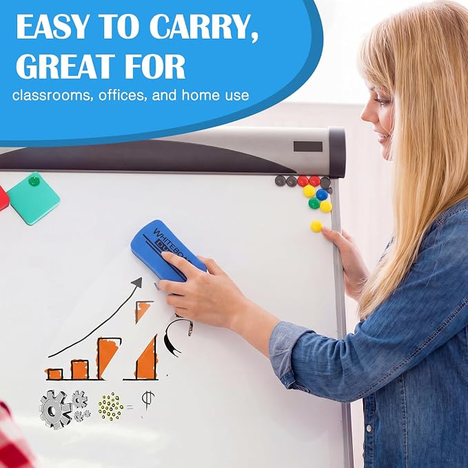 Outus 12 Pcs White Board Erasers Bulk Magnetic Dry Erase Erasers Assorted Color - Image 7