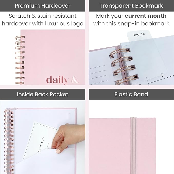 Undated Daily Planner | 2026 Calendar | Large Daily and Monthly Planner - Image 6