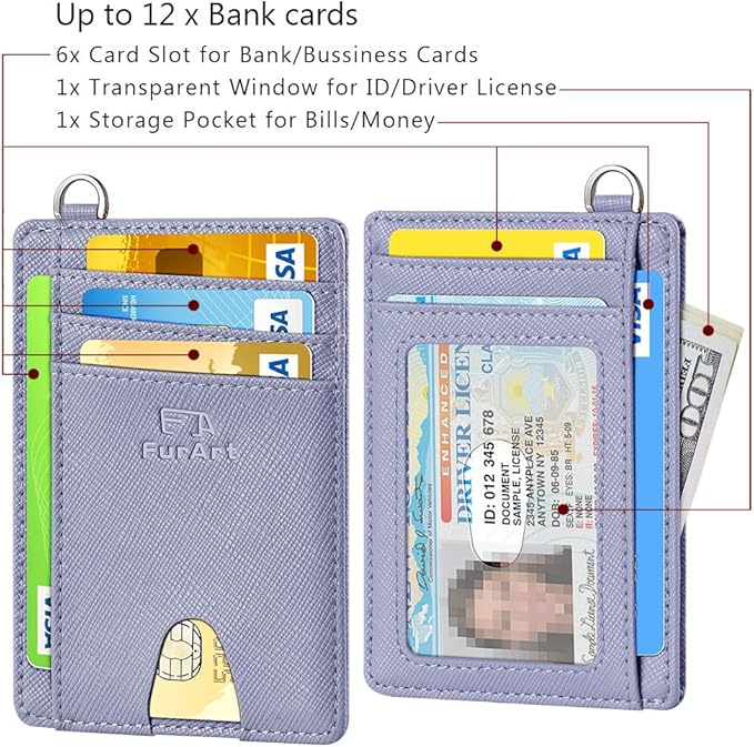 FurArt Slim Minimalist Wallet RFID Credit Card Holder - Image 6