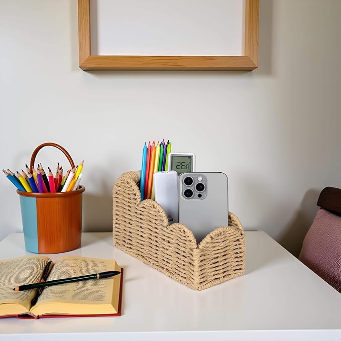 CubesLand Bedside Table Desk Organizer Caddy, Remote Pen&Pencil Holder Cup - Image 6