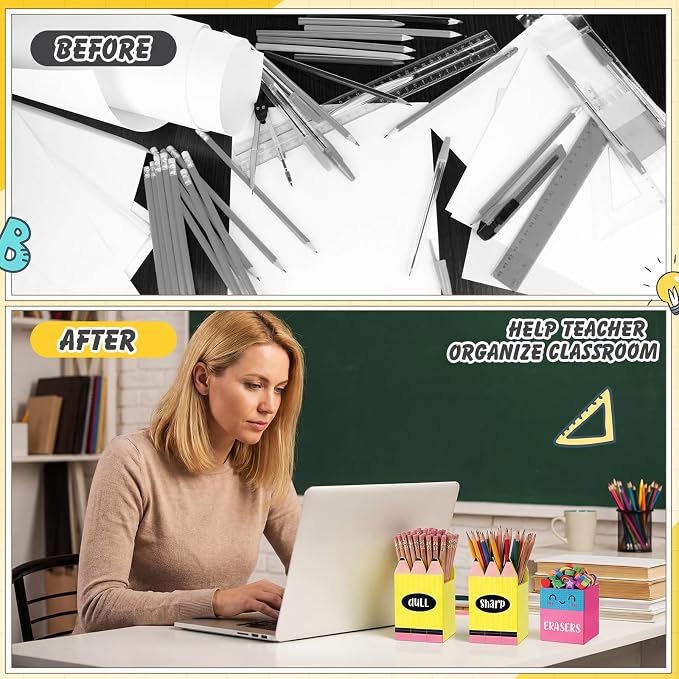 Gilprop 3 Pcs Back to School Sharp and Dull Pencil Holder - Image 6