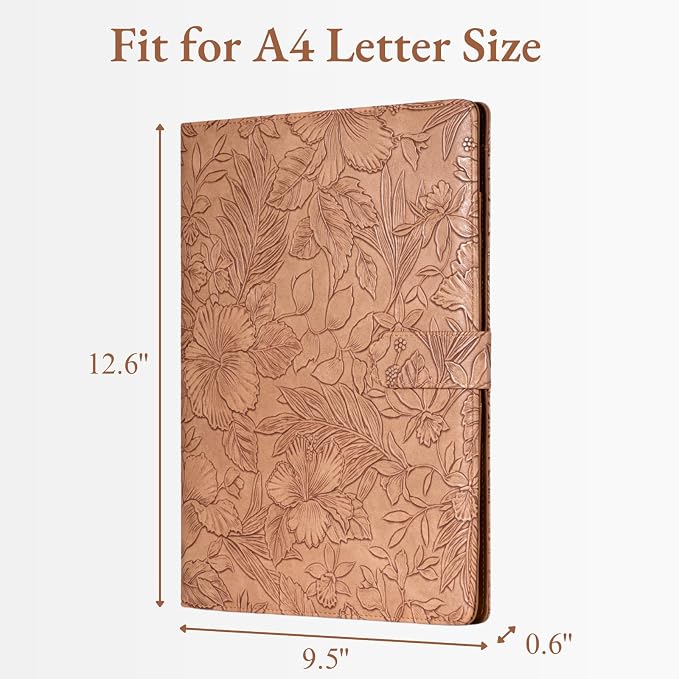 Mymazn Padfolio Portfolio Binder, Faux Leather Interview Resume Folder - Image 3