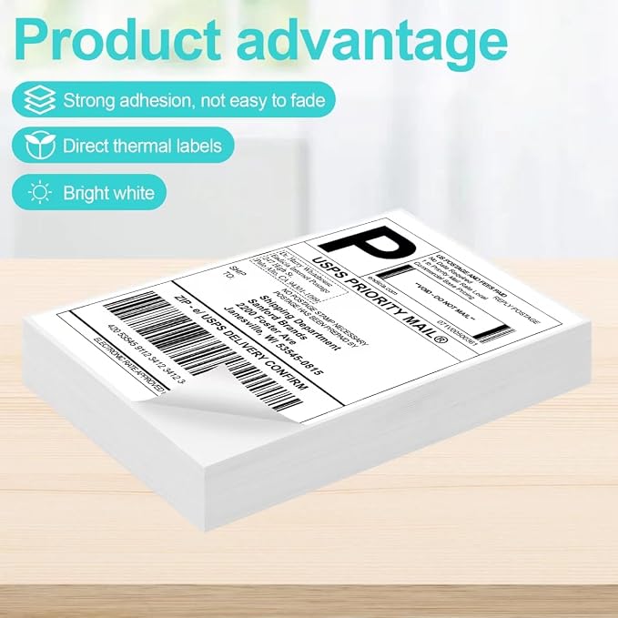 Joyberg 4x6 Thermal Labels 240 PCS, Shipping Labels, Strong Adhesive Thermal - Image 3
