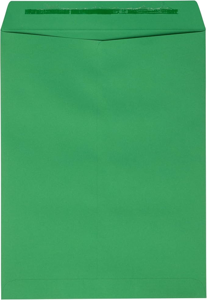 LUXPaper 9 x 12 Open End Envelopes | Peel & Press | Holiday Green | 80lb. Text - Image 3