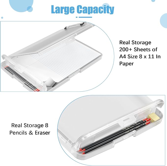 Hongri Clipboard with Storage with Pen Holder, Folder Nursing Clip Board 8.5 x - Image 3