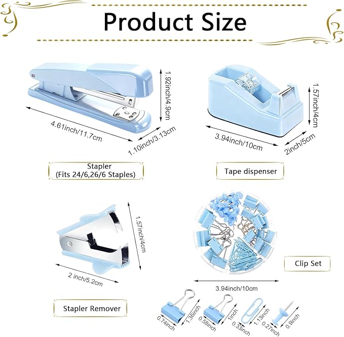 Office Supplies, Stapler and Tape Dispenser Set - Image 5