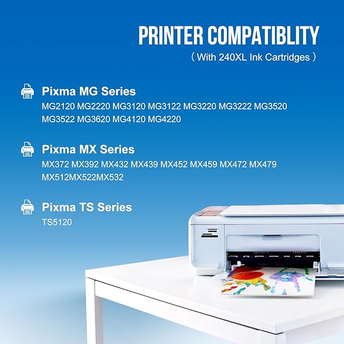 PG-240 XL 240XL Black Ink Cartridge Replacement for Canon 240XL 240XL PG-240XL PG240 Use for Canon MG3620 MG3600 TS5120 TS5100 MG2120 MG3520 MX452 MX512 MX472 MG2220 Printer (Black, 2 Pack)-DeskLoop Office