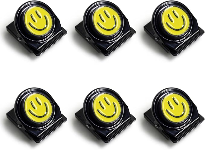 Happy Face Magnetic Clips, Magnet Clips by Eunoir