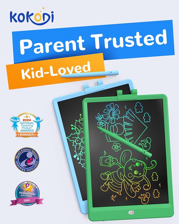 KOKODI LCD Writing Tablet, 10 Inch Colorful Toddler Doodle Board Drawing Tablet - Image 2