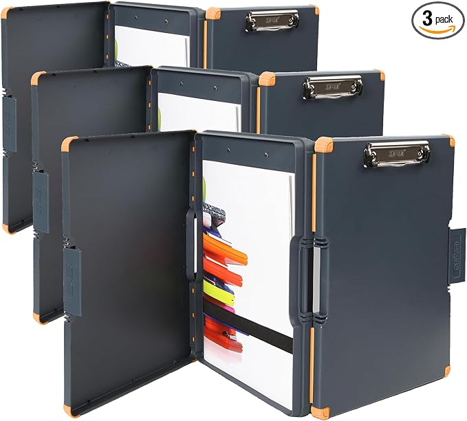 Dexas Duo Clipcase, Double Sided Clipboard Design, Portable Clipboards 13”x10” by Dexas