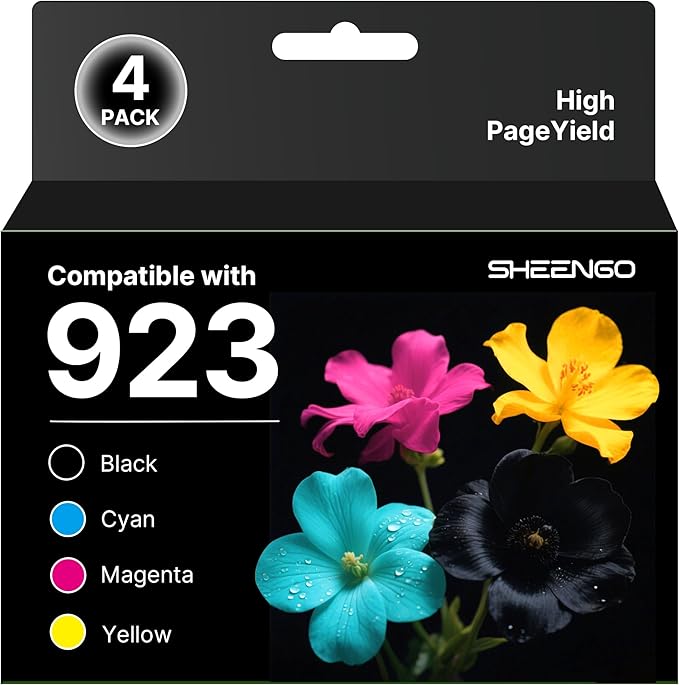 923 Ink Cartridges for HP Printers Replacement for HP Ink 923 923XL 923e Use with OfficeJet Pro 8135e 8130e 8139e 8138e 8122e 8120 8124e 8125e 8130 8132e 8134e Printer (Black Cyan Magenta Yellow)-DeskLoop Office