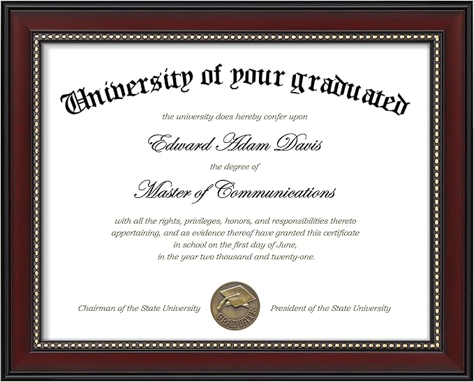 upsimples 8.5x11 Diploma Certificate Frame by upsimples