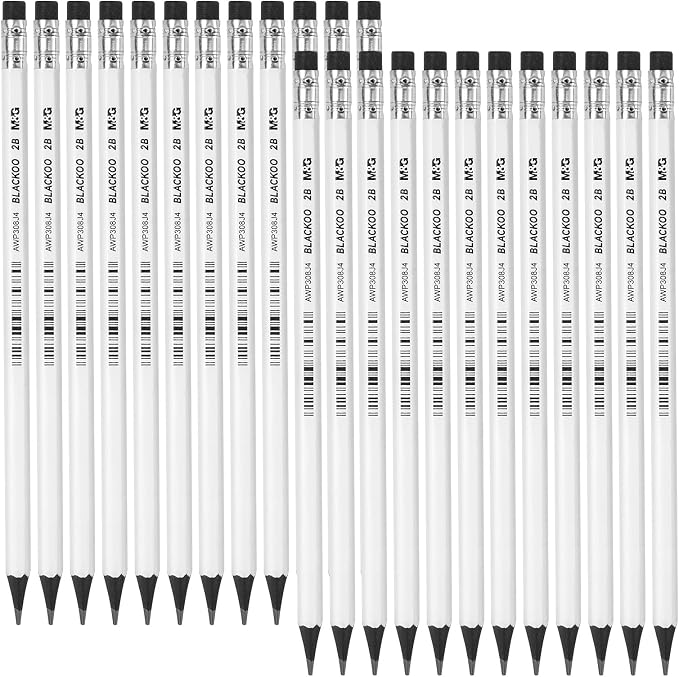 M&G BLACKOO Series 2B Wood-Cased Pencils, Bulk Black Pencils by MG