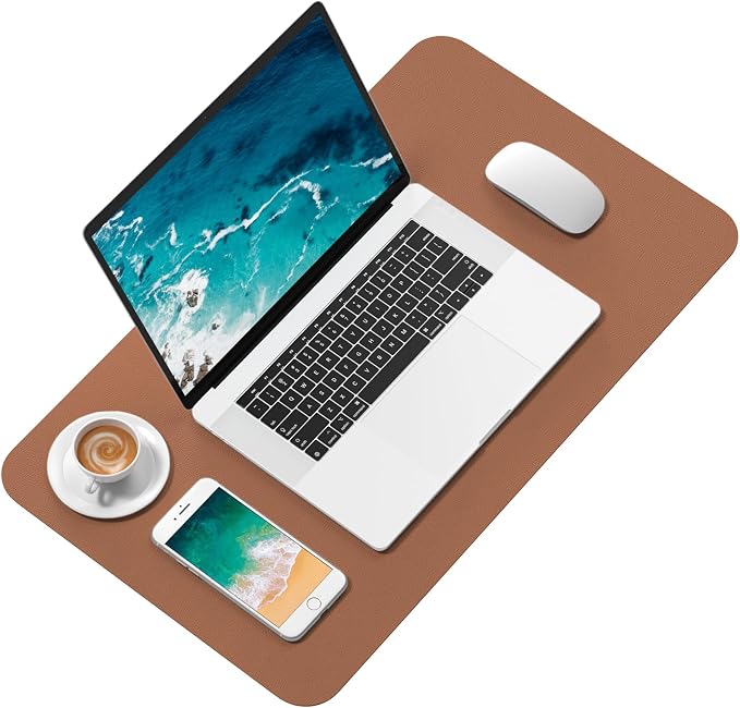 Hsurbtra Desk Pad, 23.6" x 13.8" PU Leather Desk Mat, M Extended Mouse Pad - Image 2