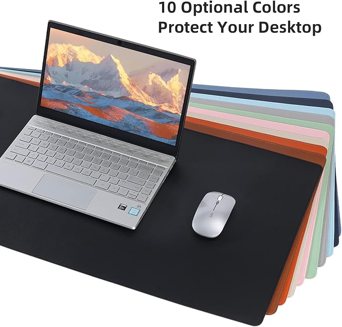 Leather Desk Pad Blotter, Wolaile 36x17 inch Big Keyboard Mouse Pad, Waterproof - Image 8