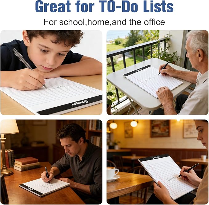 12 Pack White Legal Pads 8.5 x 11 Wide Ruled Note Pad 50 Sheets Notepads Micro - Image 8