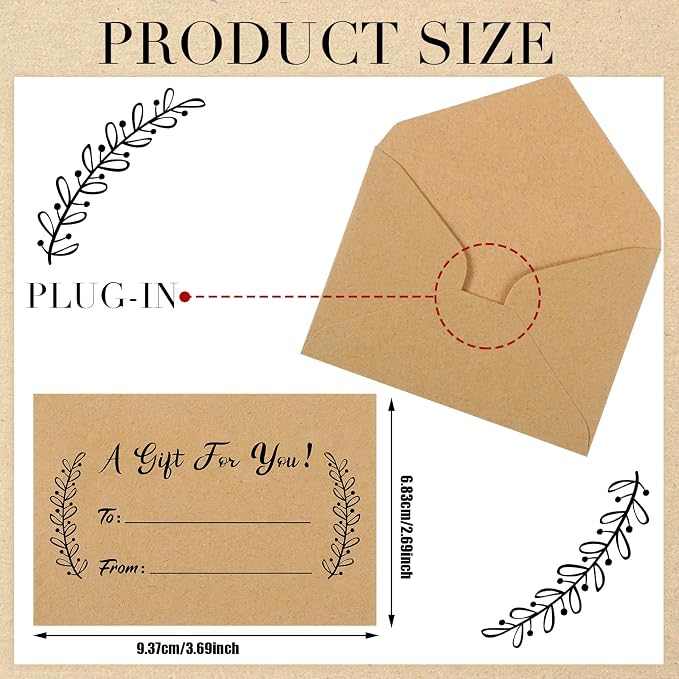 Gueevin 600 Pcs Mini Gift Card Envelopes Holiday Card Sleeves Gift Holder Small - Image 2