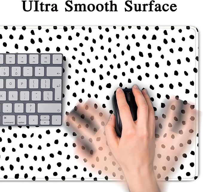 Boho Desk Mat, Polka Dot Large Mouse Pad Desk Pad Boho Desk Accessories - Image 5