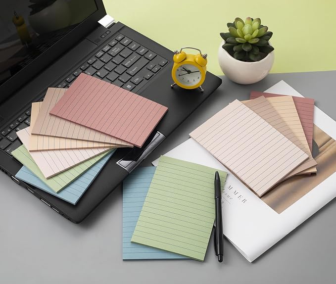 Lined Sticky Notes 4x6 in, Large Notepads - Image 4