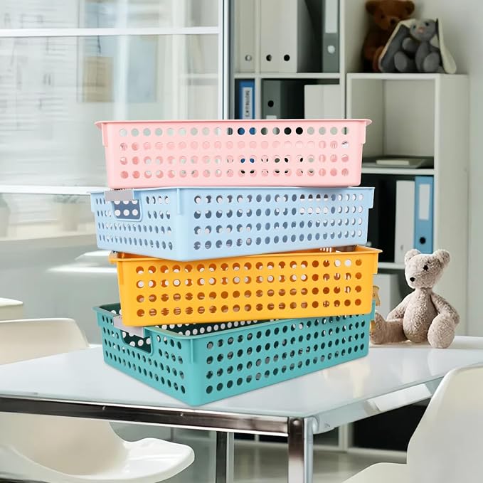 4 Pieces Turn in Trays for Classroom, Paper Organizer Baskets for Office and - Image 4
