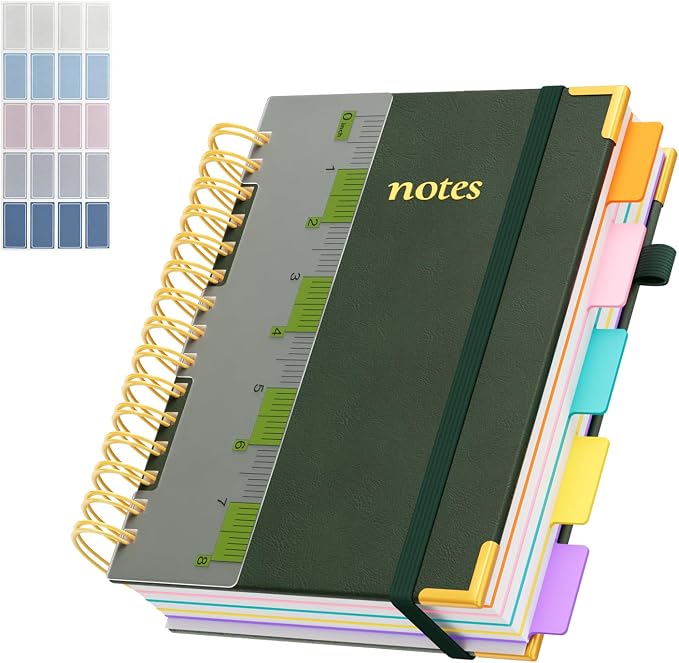 XYark A5 Hardcover Spiral Notebook, 6.3"x8.5" College Ruled Notebooks by XYark