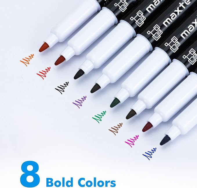 maxtek Dry Erase Markers Ultra Fine Tip, Low Odor, School Supplies Classroom - Image 6