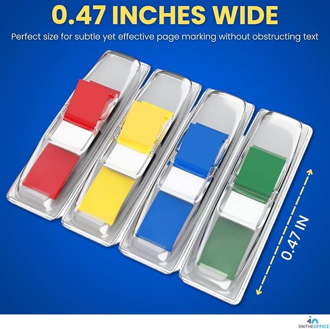 1InTheOffice Page Markers, Label Stickers, Page Tabs, 4 Pack - Image 5
