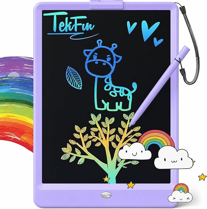 TEKFUN LCD Writing Tablet for Kids, 10-inch Coloring Drawing Pad, Mess Free by TEKFUN