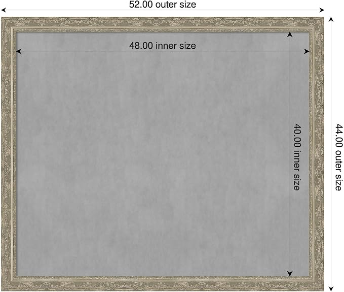 Amanti Art Silver Framed Magnetic Board 44x52 Oversize Vision Board - Image 2