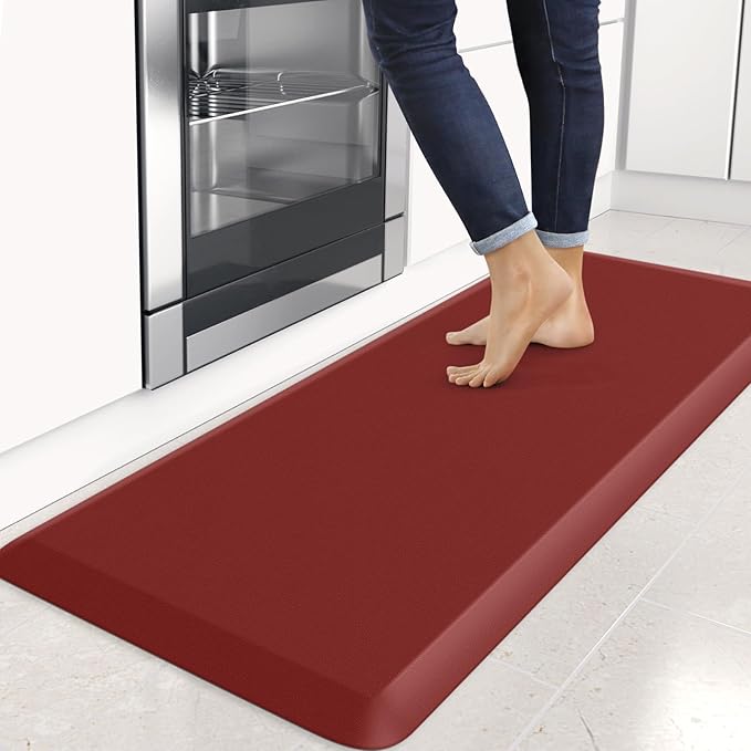 4/5 Inch Thick Kitchen Mats for Floor, StepRite Kitchen Rug for Standing Desk by Bringcushiontoyourlife