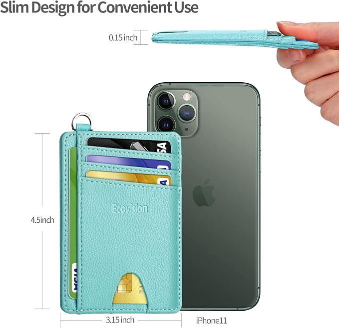 Slim Minimalist Front Pocket Wallet, RFID Blocking Credit Card Holder Wallet - Image 7