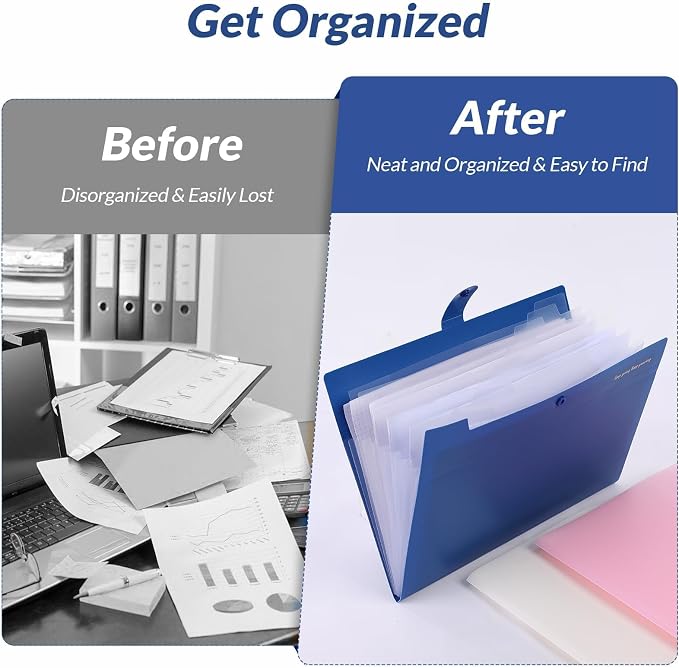 SKYDUE Accordion File Organizer, Expanding File Folder - Image 7