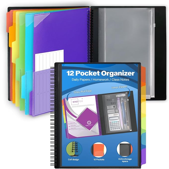 Binditek 12 Pocket Poly Project Organizer by Binditek